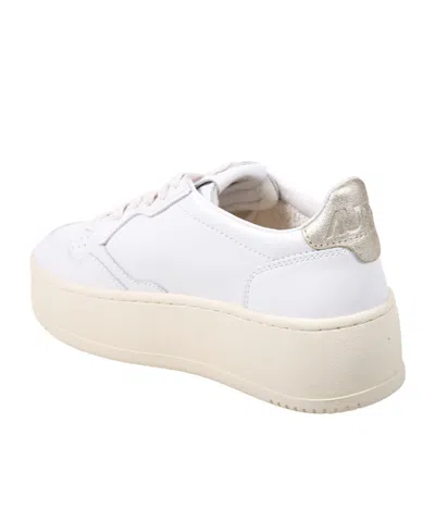 Autry Platform Low Logo Patch Sneakers In White