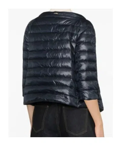 Herno Long-sleeved Down Jacket In Blue