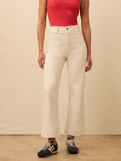 Faherty Stretch Terry Patch Pocket Pants In White