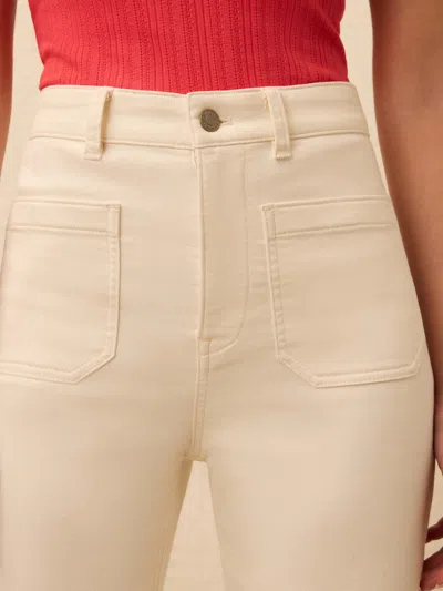 Faherty Stretch Terry Patch Pocket Pants In White