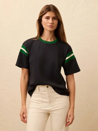 Faherty Sport Jersey Throwback T-shirt In Black
