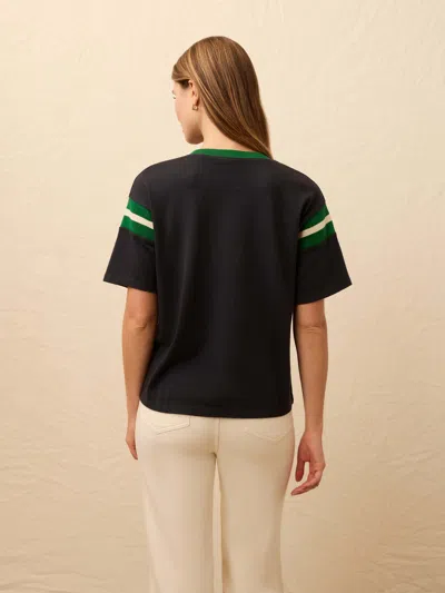 Faherty Sport Jersey Throwback T-shirt In Black