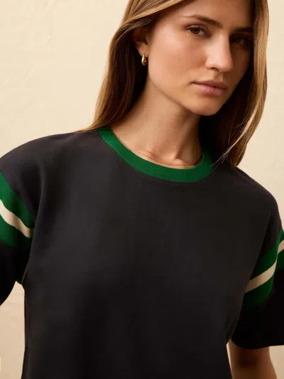 Faherty Sport Jersey Throwback T-shirt In Black