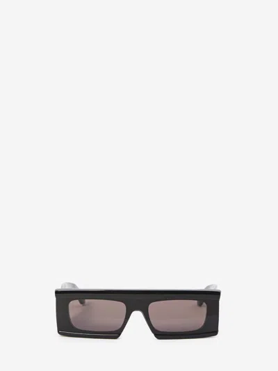 Alaïa Rectangular Frame Dark Lenses Sunglasses Design In Black