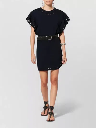 Isabel Marant Étoile Erisa Ruffled Floral-print Organic Cotton Cami In Black