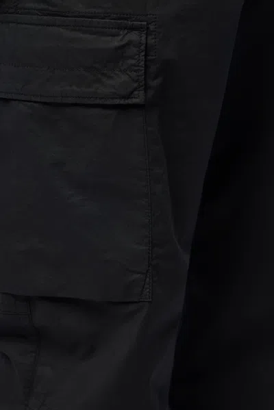 Stone Island Loose-fit Joggers With Pockets And Elasticateed Cuffs In Black