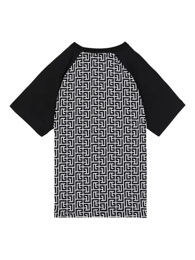 Balmain Monogram T-shirt In Black