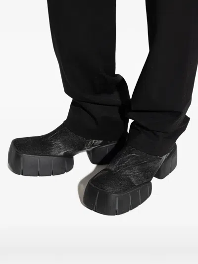 Diesel D-tex Platform Ankle Boots In Black