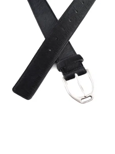 Molebo Pony Silver-tone Belt In Black