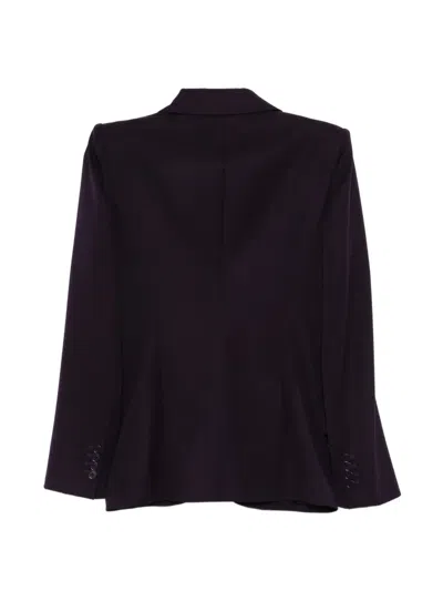 Alexander Mcqueen Grain De Poudre Wool Single-breasted Blazer In Purple