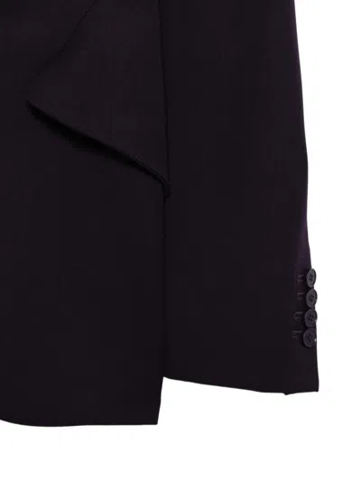 Alexander Mcqueen Grain De Poudre Wool Single-breasted Blazer In Purple