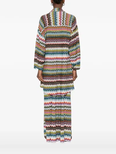 Missoni Zigzag Buttoned Top In Multi