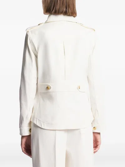 Fay White Collared Jacket In White