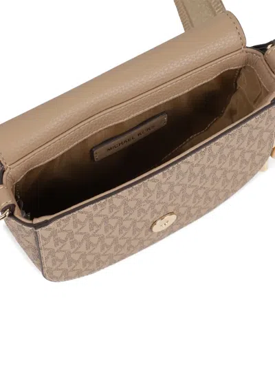 Michael Kors Monogram-pattern Shoulder Bag In Neutral