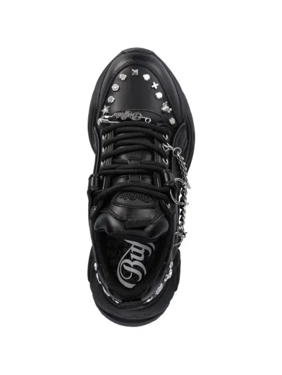 Buffalo Binary Punk Chain Studded Sneakers In Multi