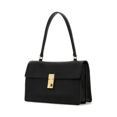 Prada Handbag Leather Structured Top Handle In Black