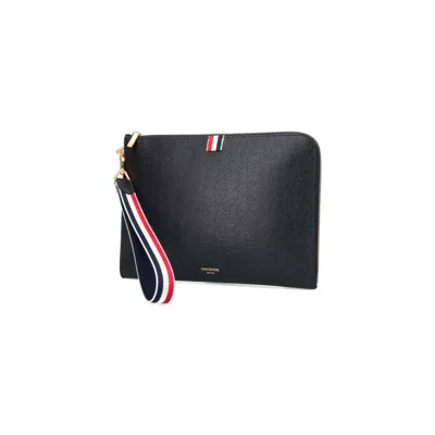 Thom Browne Flat Pouch In Black