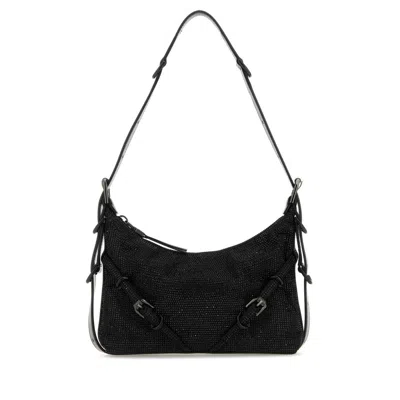 Givenchy Mini Voyou Crystal-embellished Shoulder Bag In Black