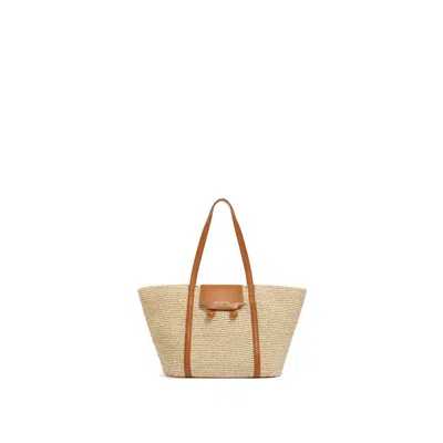 Marni Medium Natural Raffia-effect Trunkaroo Beach Bag In Brown