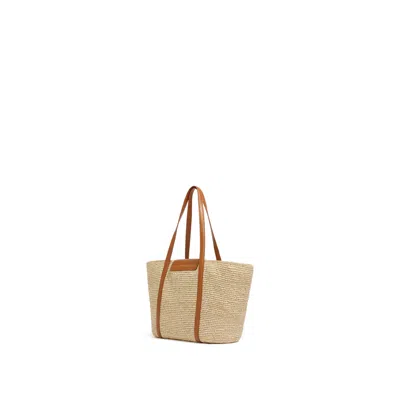 Marni Medium Natural Raffia-effect Trunkaroo Beach Bag In Brown