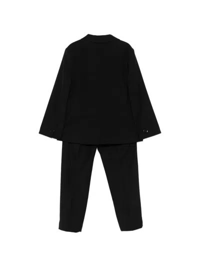 Paolo Pecora Buttoned Suit In Black