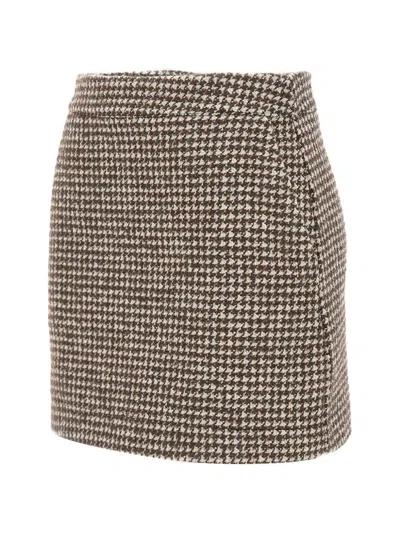 Kaos Houndstooth-pattern Mini Skirt In Multi