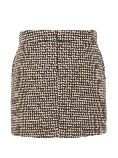 Kaos Houndstooth-pattern Mini Skirt In Multi