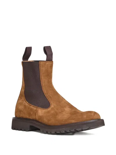 Tricker's Stephen Pull-tab Boots In Brown