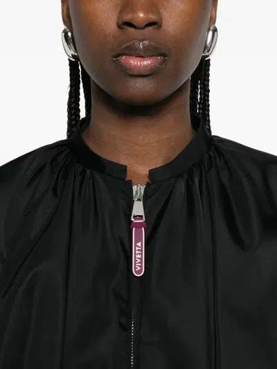 Vivetta Drawstring Zip Jacket In Black