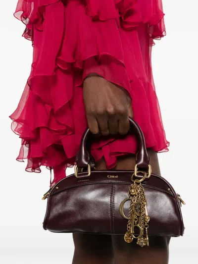 Chloé Mini Leather Multiple-charms Tote Bag In Pattern