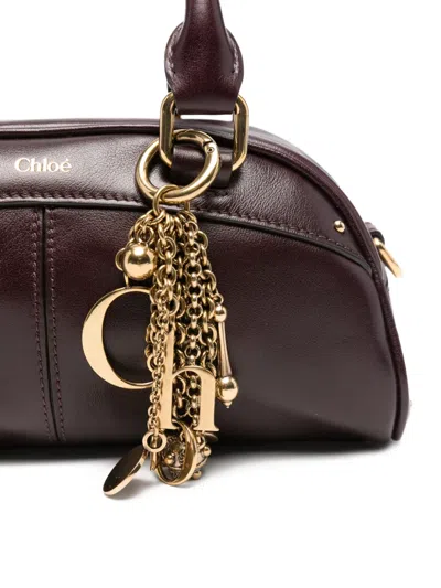 Chloé Mini Leather Multiple-charms Tote Bag In Pattern