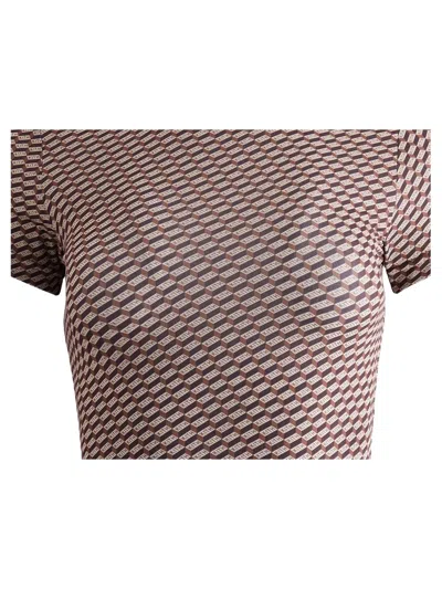 Kith Mulberry Sheer Monogram T-shirt In Brown