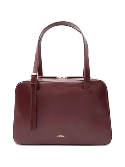 A.p.c. A. P.c. Mini Cowhide Bag For Women In Burgundy