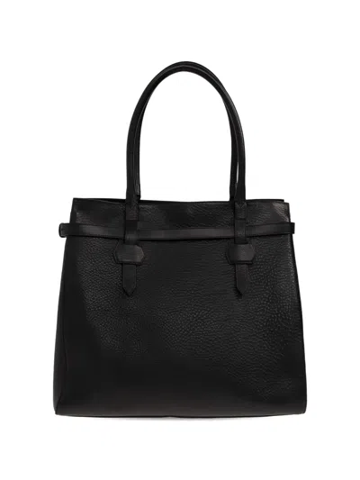 Dsquared2 Strap Leather Tote Bag In Orange