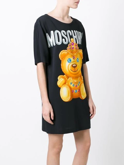 Shop Moschino Bear Print T In Black