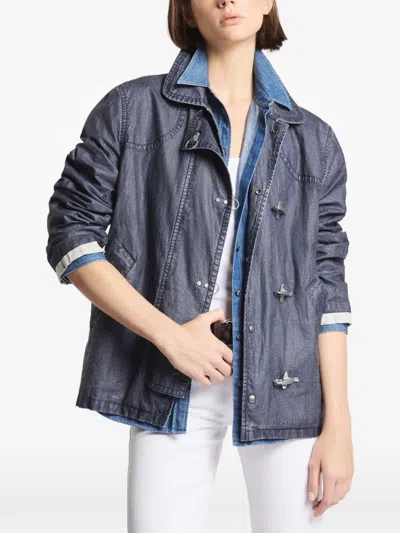 Fay Blue Wool Classic-collar Jacket In Blue