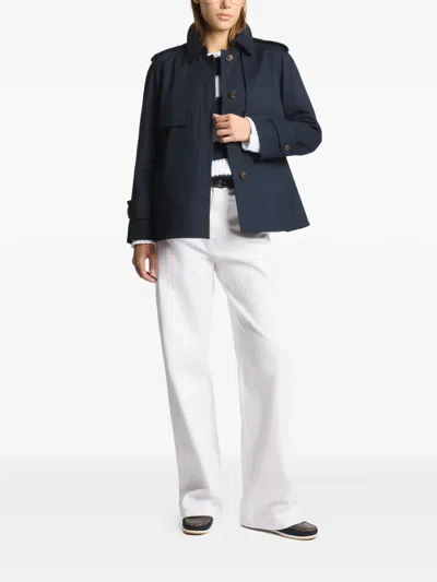 Fay Cape-style Short Jacket In Blue