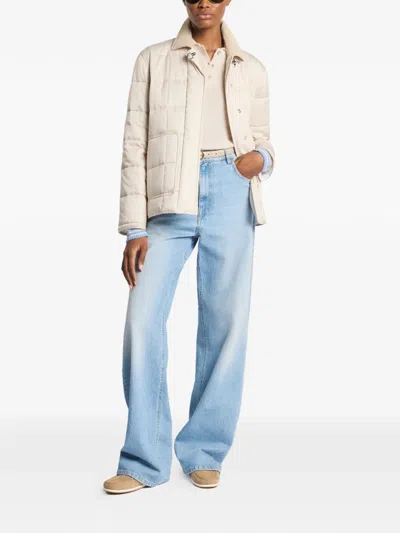 Fay Quilted Jacket In Neutral