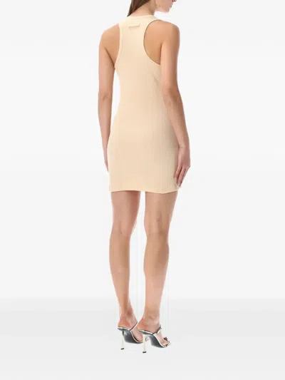 Jean Paul Gaultier Womens Nude Ribbed Sleeveless Cotton-jersey Mini Dress In Neutral
