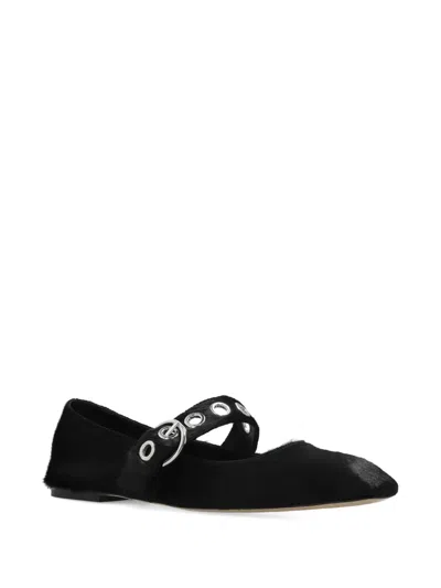 Aeyde Uma Eyelet Ballet Flats In Black