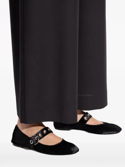 Aeyde Uma Eyelet Ballet Flats In Black