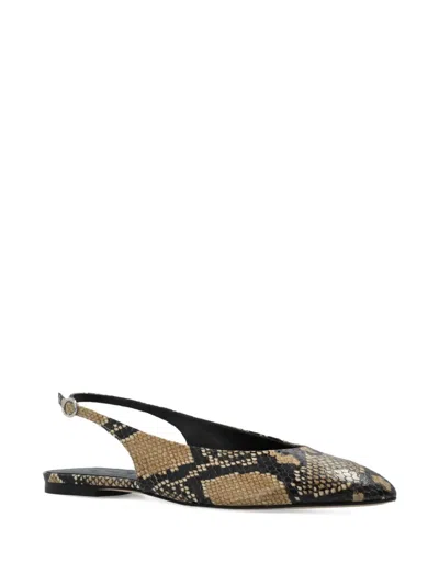 Aeyde Snake-pattern Flat Pumps In Multi