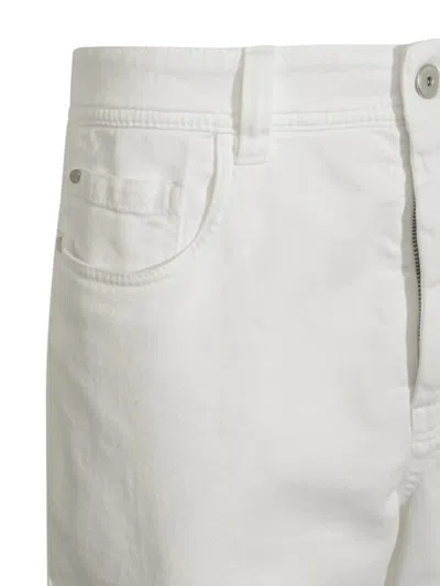 Brunello Cucinelli Multi-pocket Jeans In White