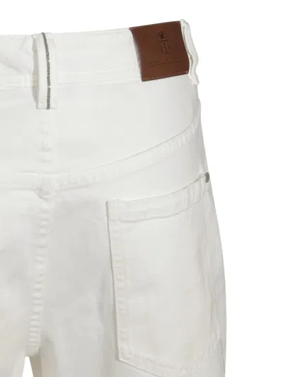 Brunello Cucinelli Multi-pocket Jeans In White