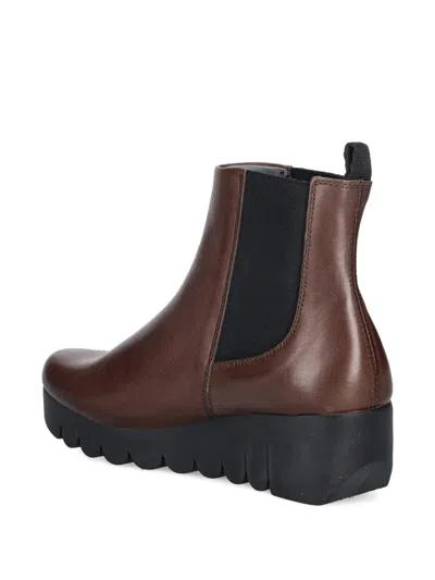 Fly London Wedge-hell Chelsea Boots In Brown