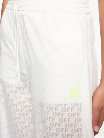 Off-white Drawstring Trousers In White