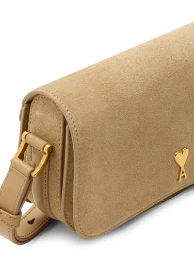 Ami Alexandre Mattiussi Ami Paris Women Suede Shoulder Bag With Logo On The Front In Multi