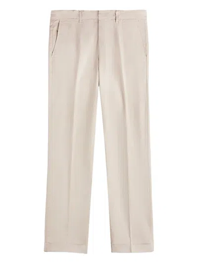 Fay Rolled-hem Button-fastening Shorts With Welt Pockets In Neutral