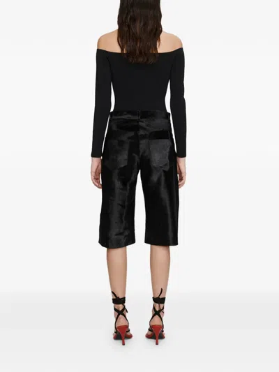 Christopher Esber Curved Knit Long-sleeved Top In Black