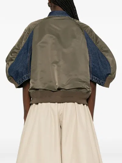 Sacai Buttoned Flap-pockets Denim Jacket In Blue